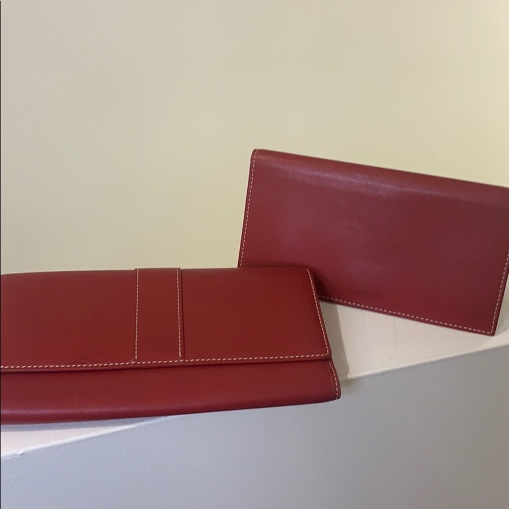 Coach Leather Wallet & Checkbook Cover